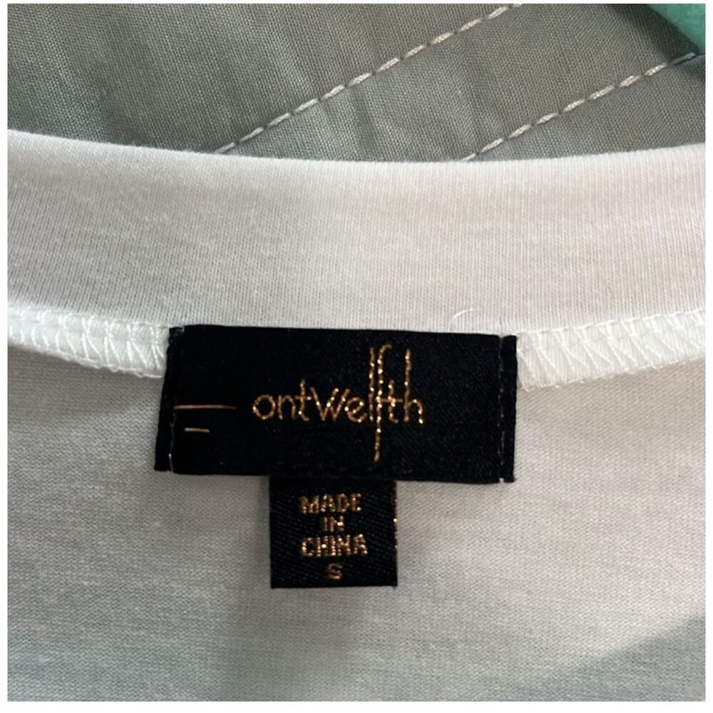 ONTWELFTH | white short sleeve sweet top S - Picture 5 of 9